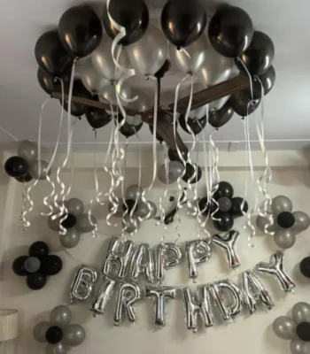 Black Silver Balloon Surprise
