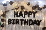 Classic Black and White Birthday Decor - Image 3