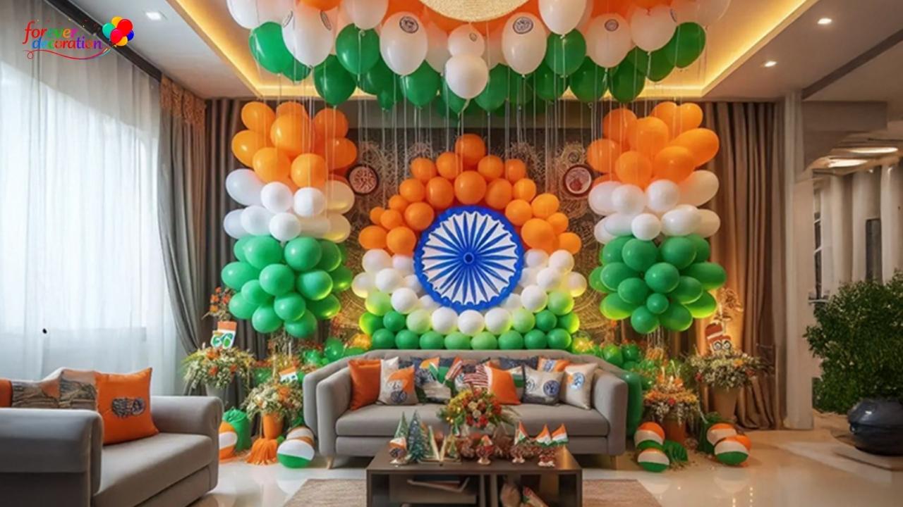 Republic day balloon decoration